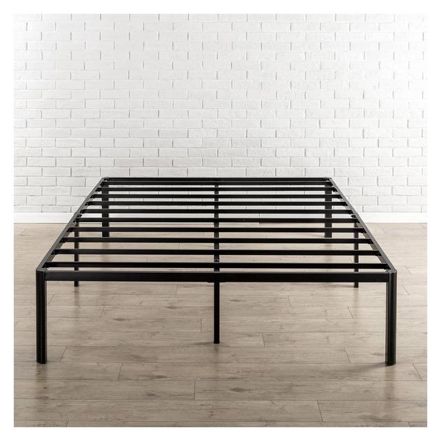 Queen 16" Van Metal Platform Bed Frame with Steel Slat Support Black - Zinus