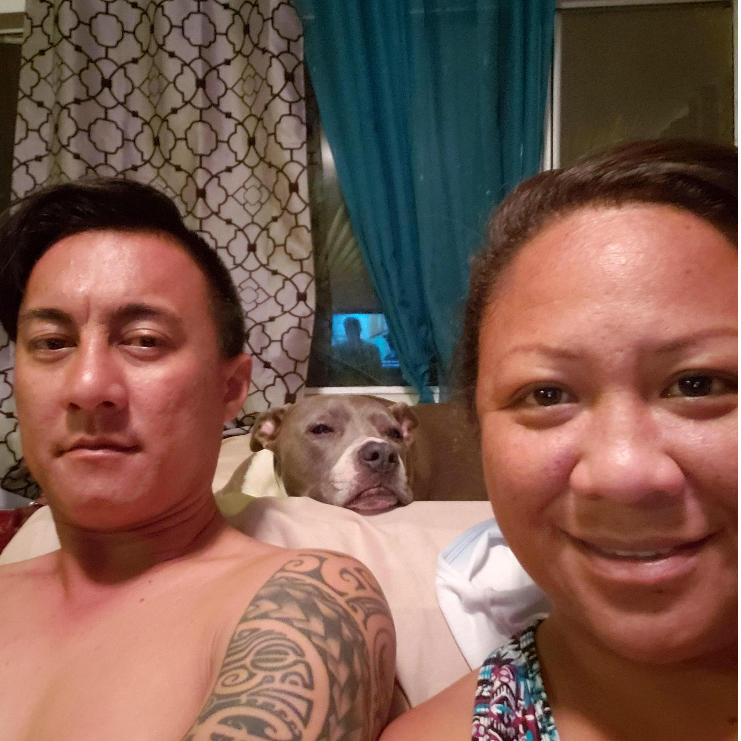 We having a selfy with our deeply missed Booboo.