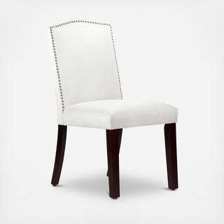 Velvet Nail Button Arched Dining Chair