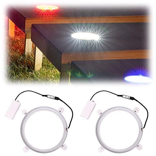 SPORT BEATS Cornhole Lights 3 Colors Switchable Cornhole Ring Led Lights for Hole and Board Led Cornhole Board Lights for Cornhole Toss Game 2 Set