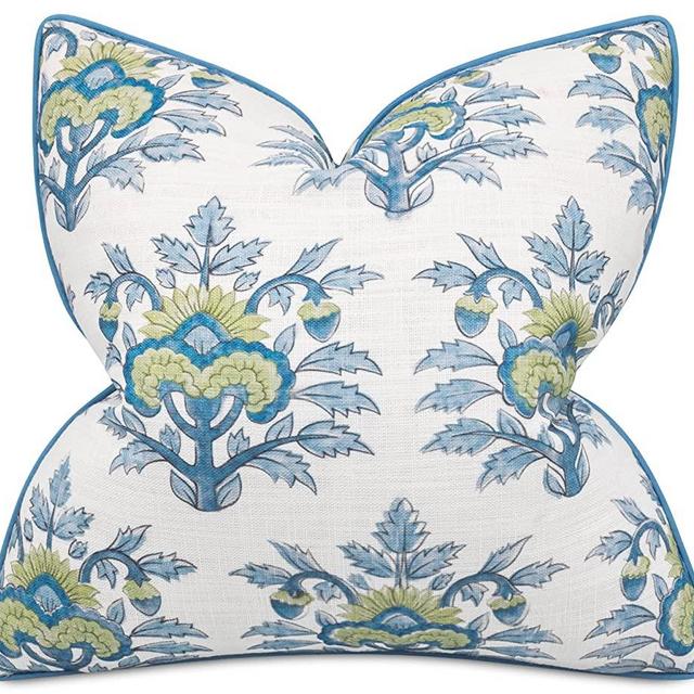 MANOJAVAYA Printed Decorative Square Accent Throw Pillow Cover - Sofa, Chair, Couch, Bedroom, Living Room, Farmhouse Home Decor - 20x20 Inches, Vanya
