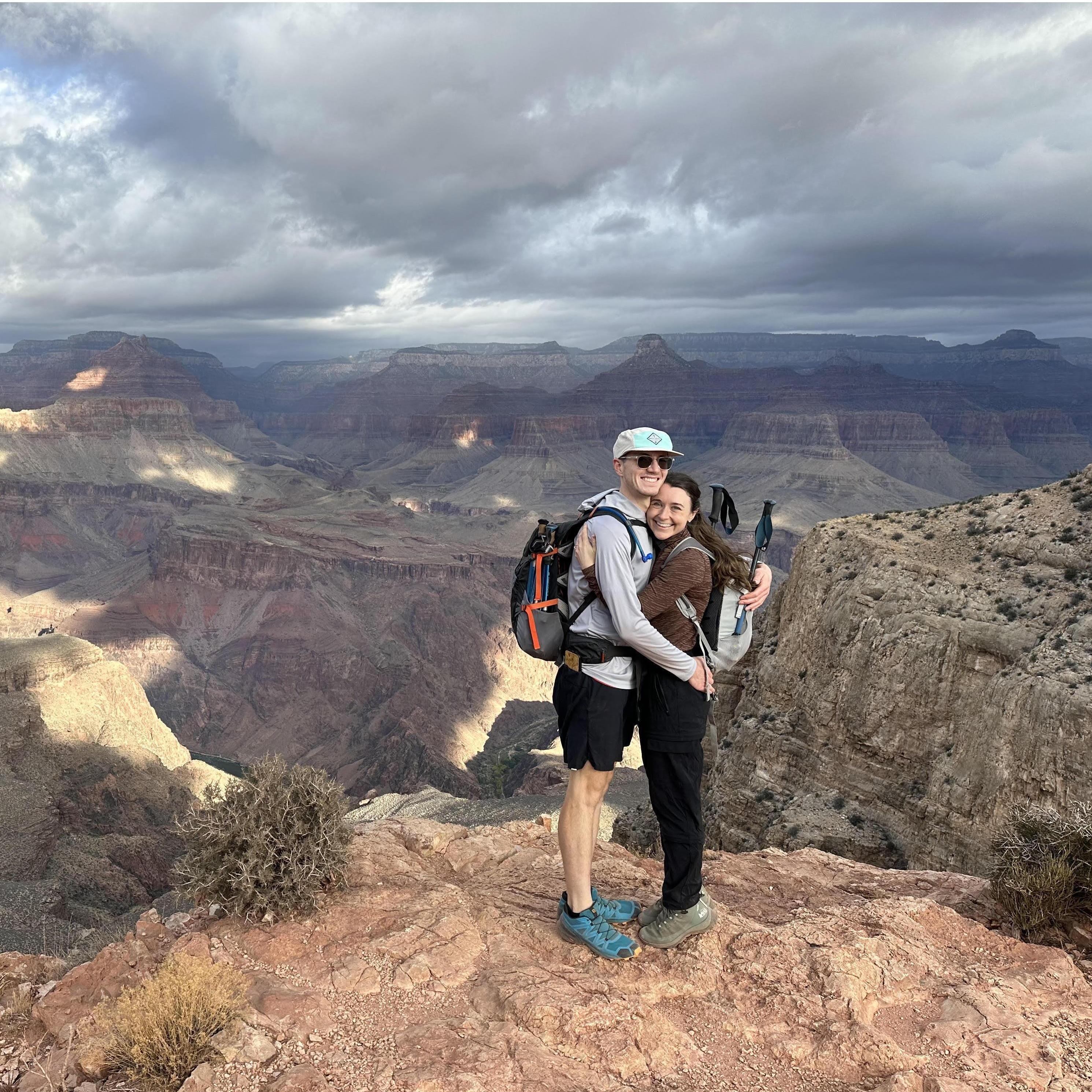 Hiking to Phantom Ranch and back up with Wendy's cousin, Dani! Ended up being a 22 mile day lol