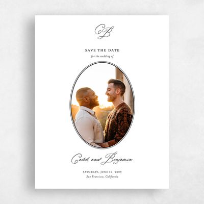 White Typography Wedding Save the Date - Imarige Photo