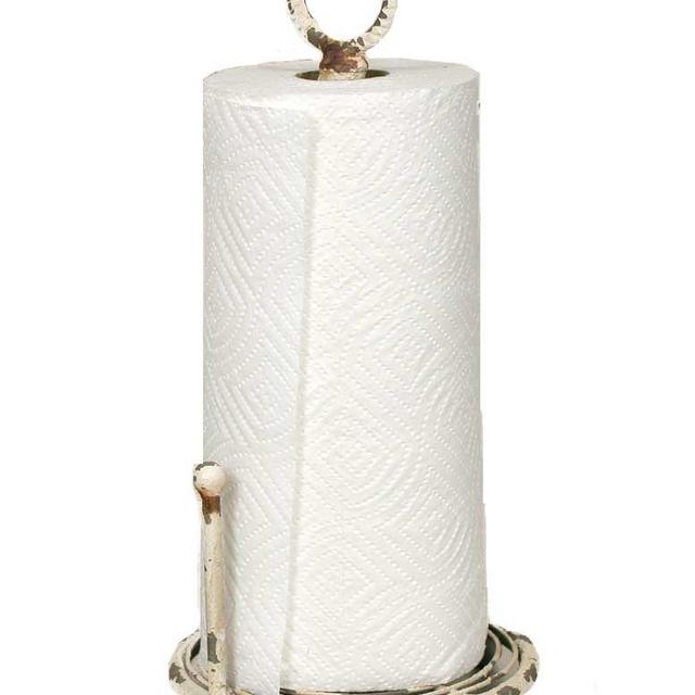 Provincial Paper Towel Holder in Antique White