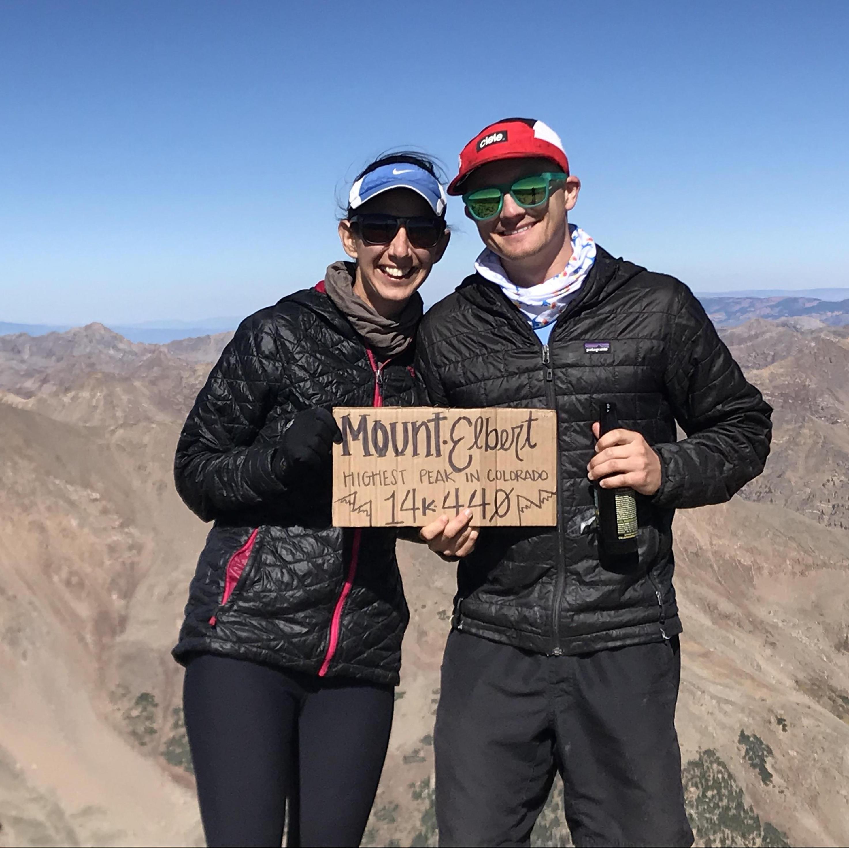 On top of Mt. Elbert, one of the 14ers we got to complete while Deanna lived in Denver, CO!