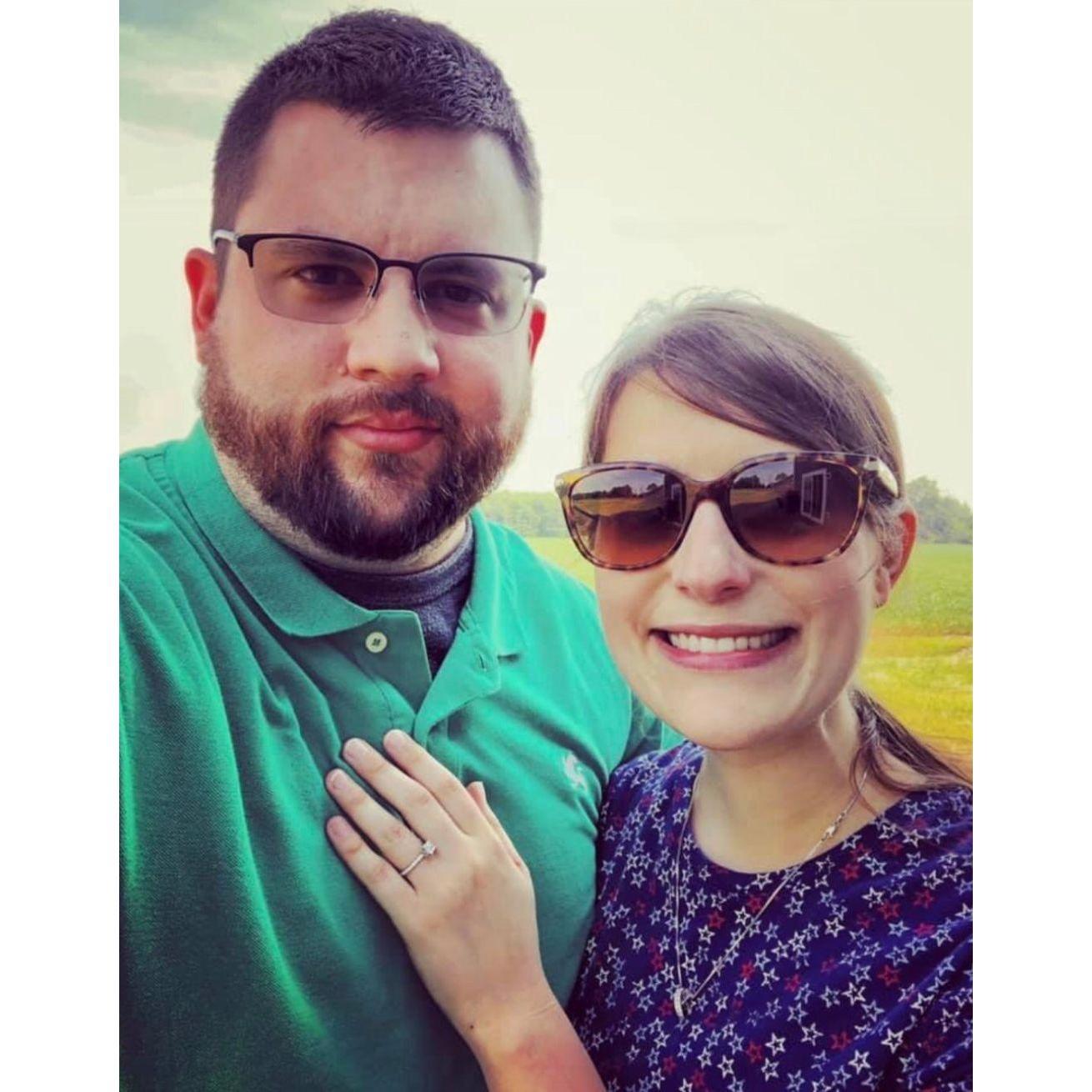 The day we bought our home and got engaged!