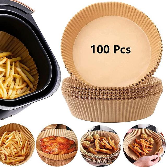 Air Fryer Disposable Paper Liner, 100PCS Non-stick Disposable Liners, Baking Paper for Air Fryer