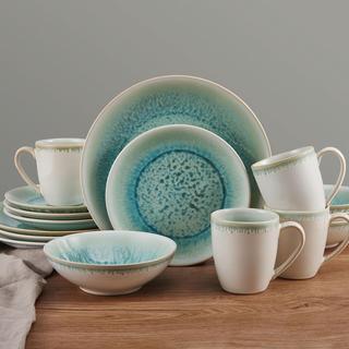 Mira 16-Piece Stoneware Dinnerware Set, Service for 4