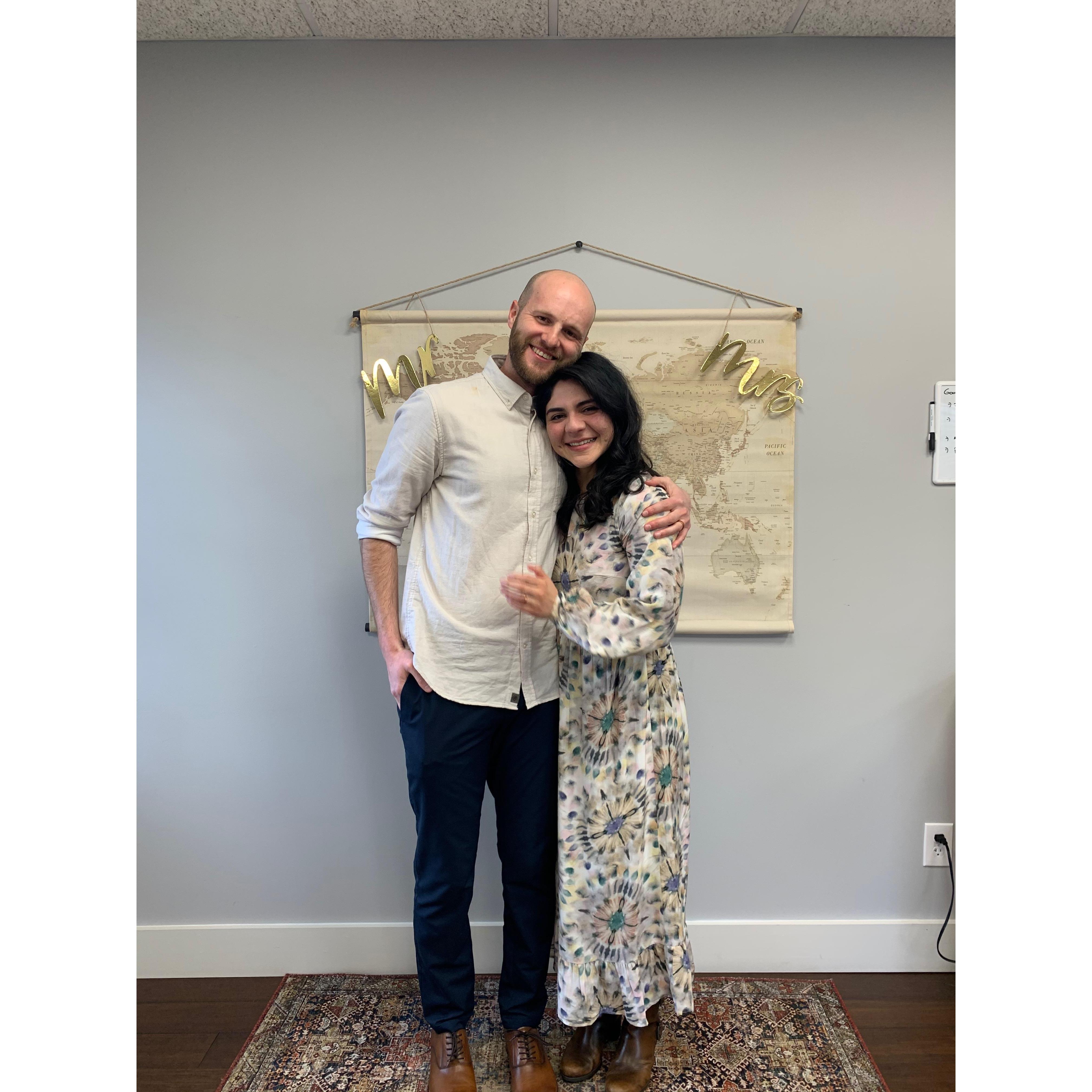 Our private ceremony
