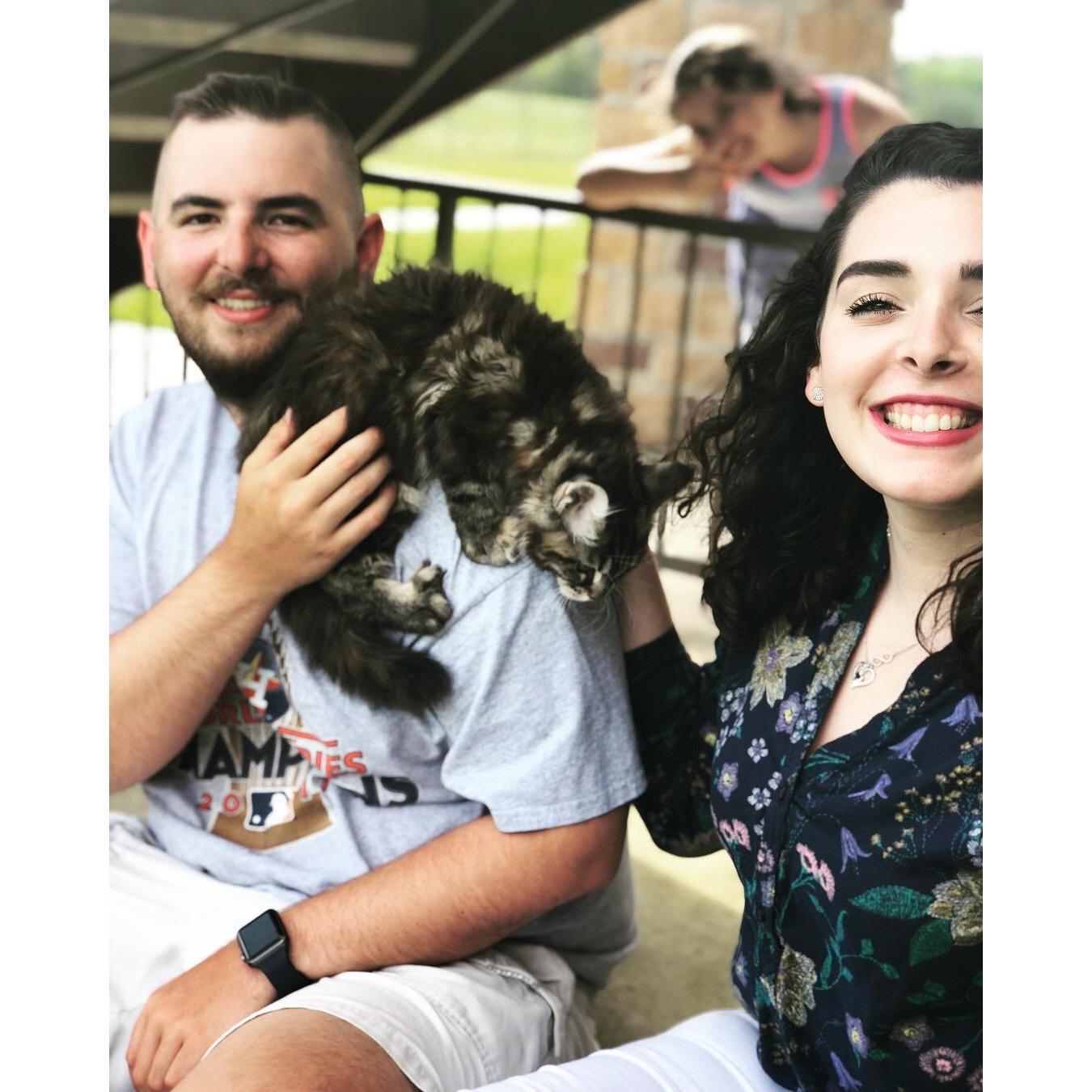 Our first family photo with Gracie Marie (Lauren in the back <3)