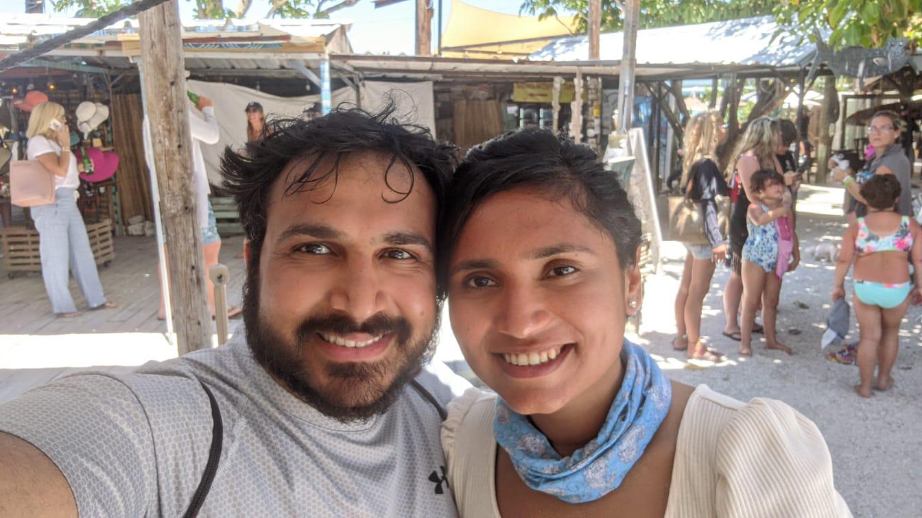 Both of us love outdoor activities… this was on our first ever kayaking date and of course after which both of us never been on a kayak together as a couple ;)