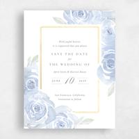 Blue Wedding Save the Date - Roana Portrait Foil