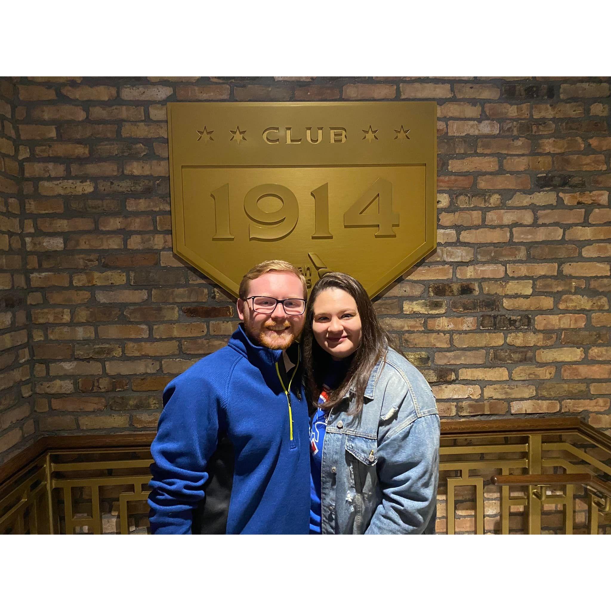 In club 1914 at Wrigley Field.