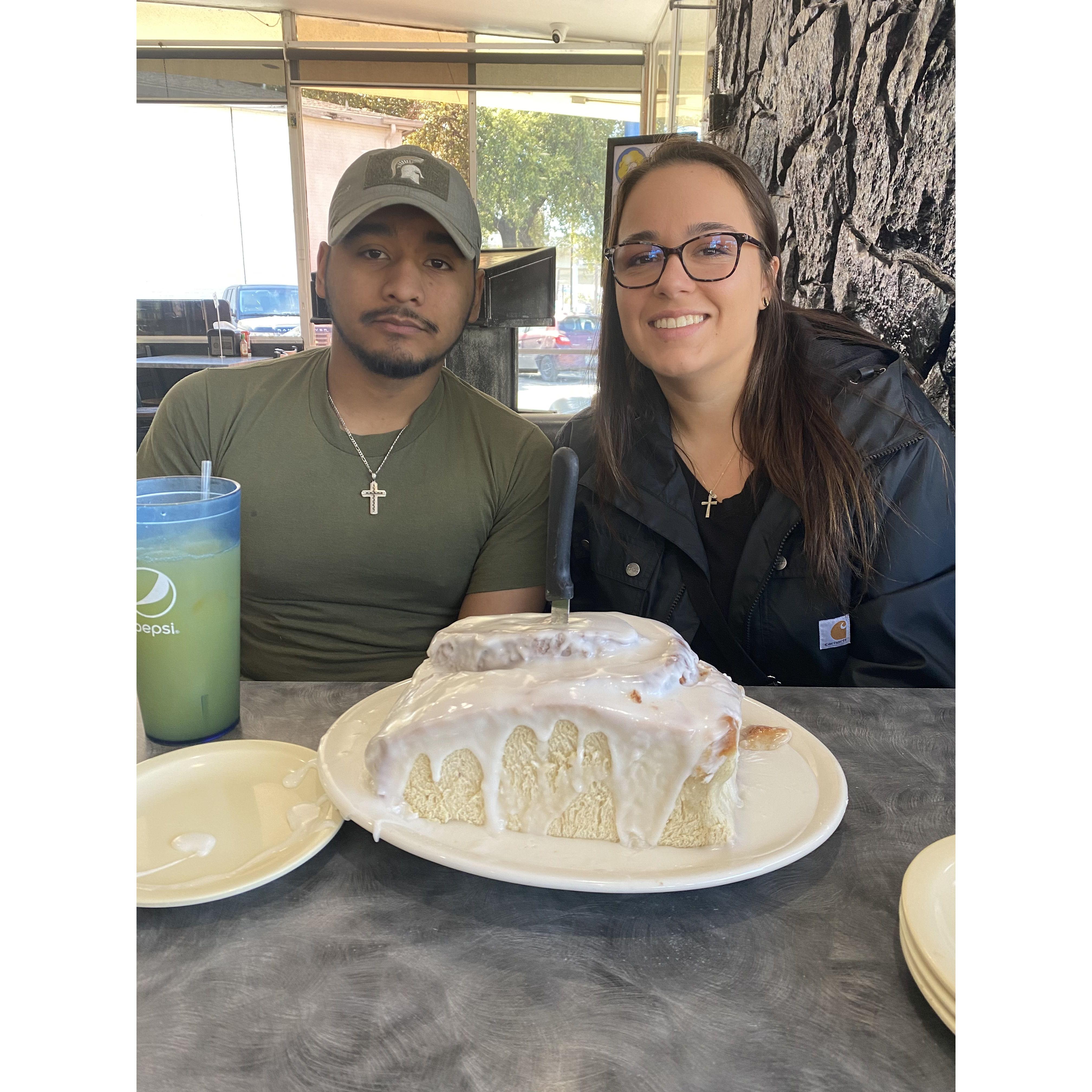A 4lb Cinnamon Roll in Texas