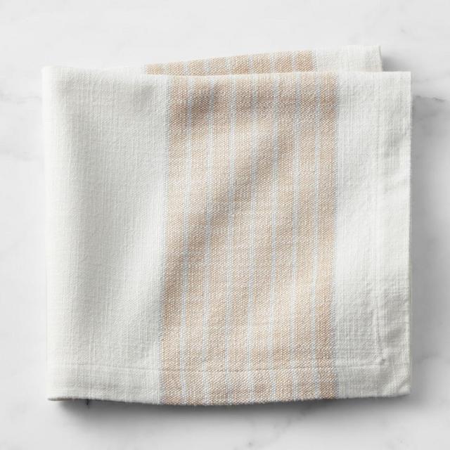 Cyprus Stripe Napkins, Set of 4, Flax