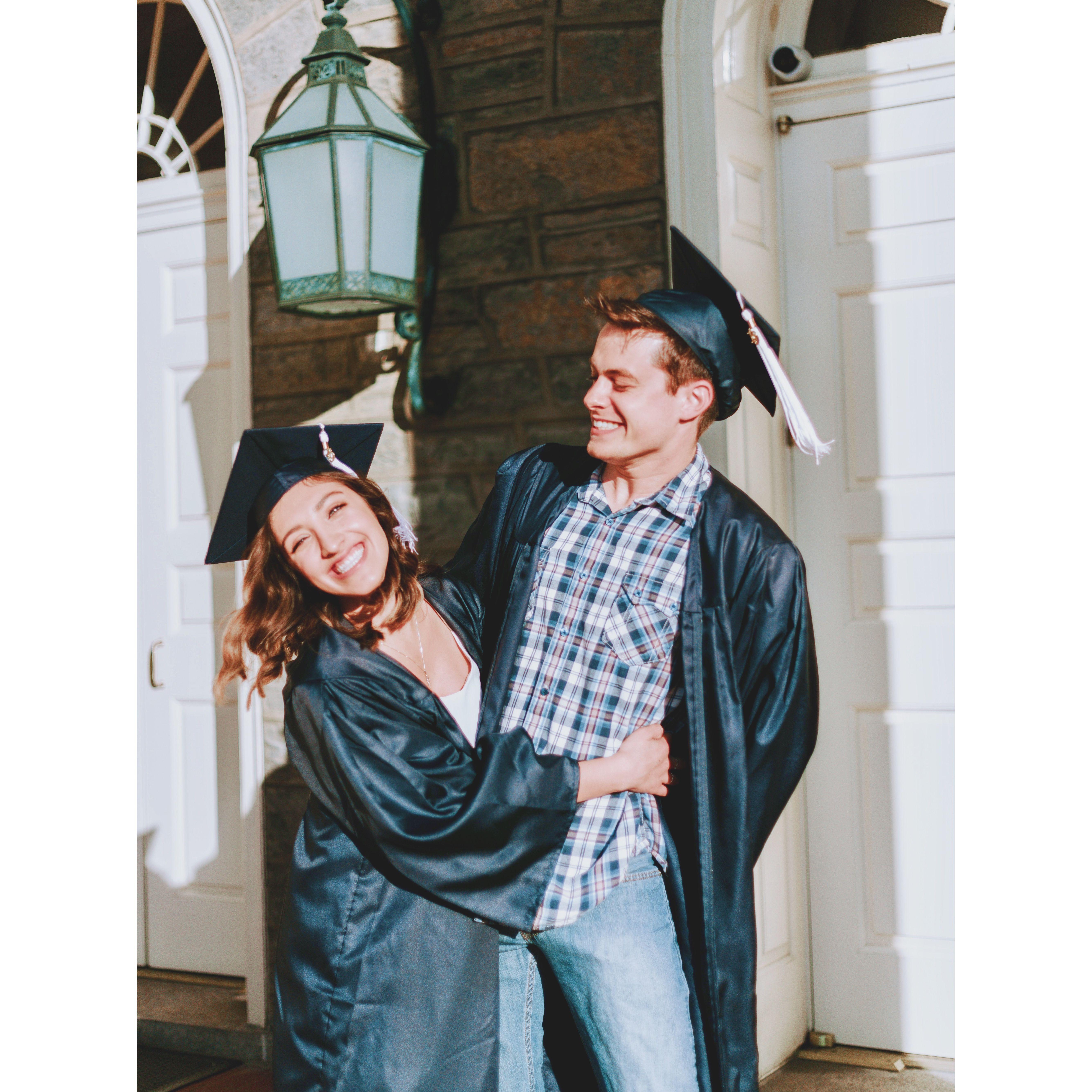 2019 - Only a few weeks into dating, we decided to take graduation photos - "just in case!"