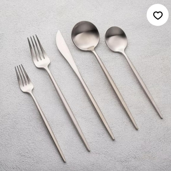 Villa Modern Flatware Set- matte stainless