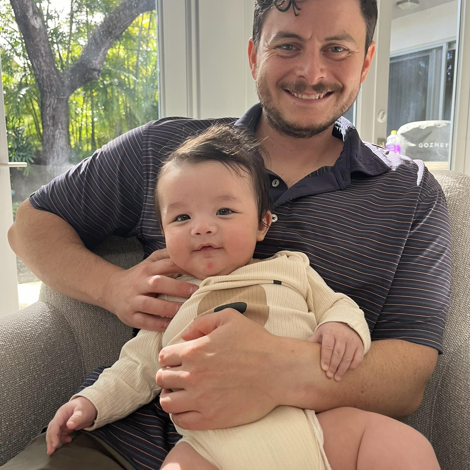 Baby Jayden with his future uncle