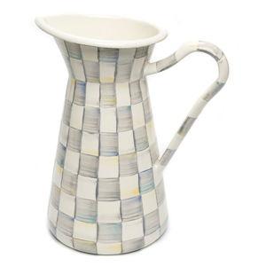 MacKenzie-Childs Sterling Check Enamel Practical Pitcher (Large)