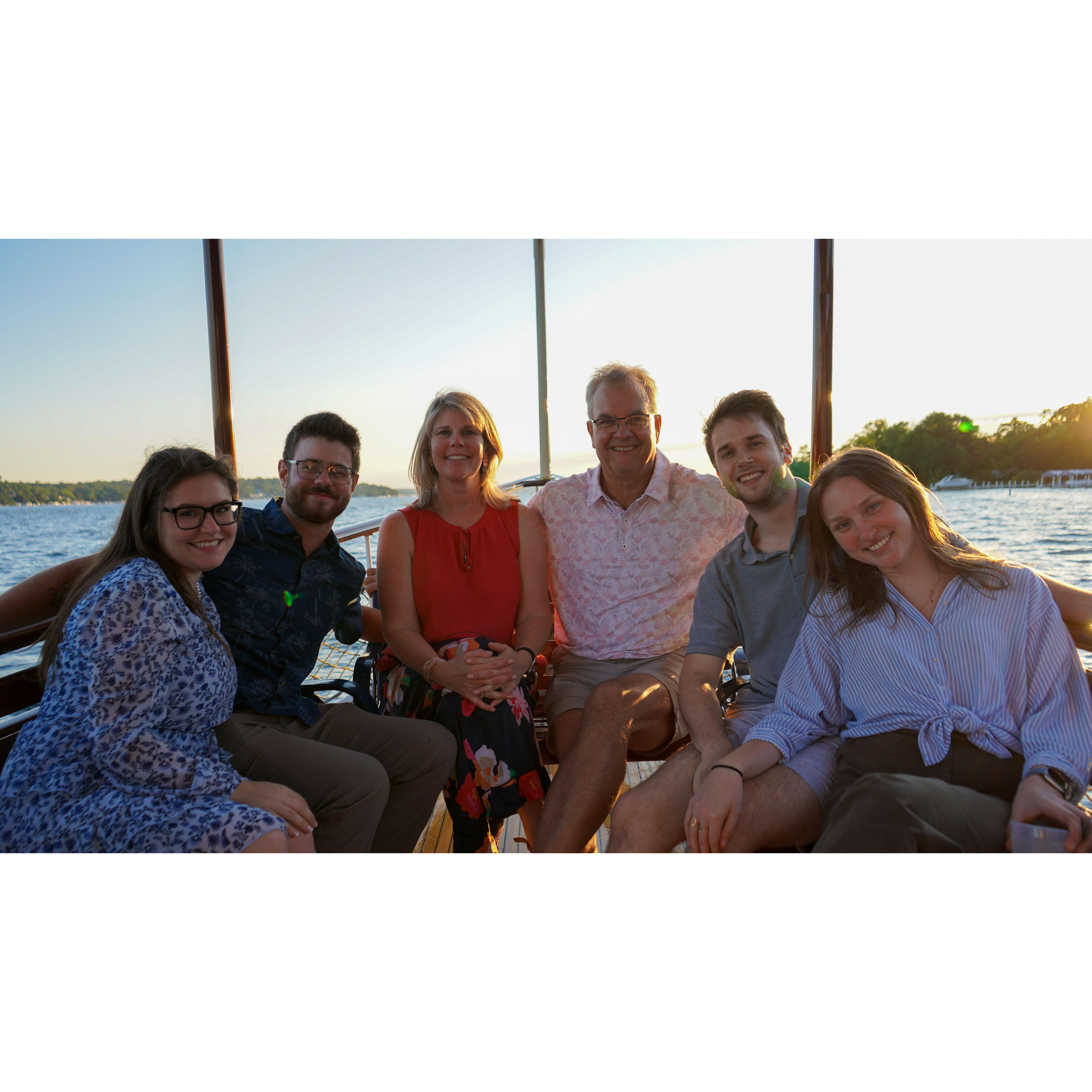 David's family celebrating Tami and Bill's 25th anniversary! August, 2024