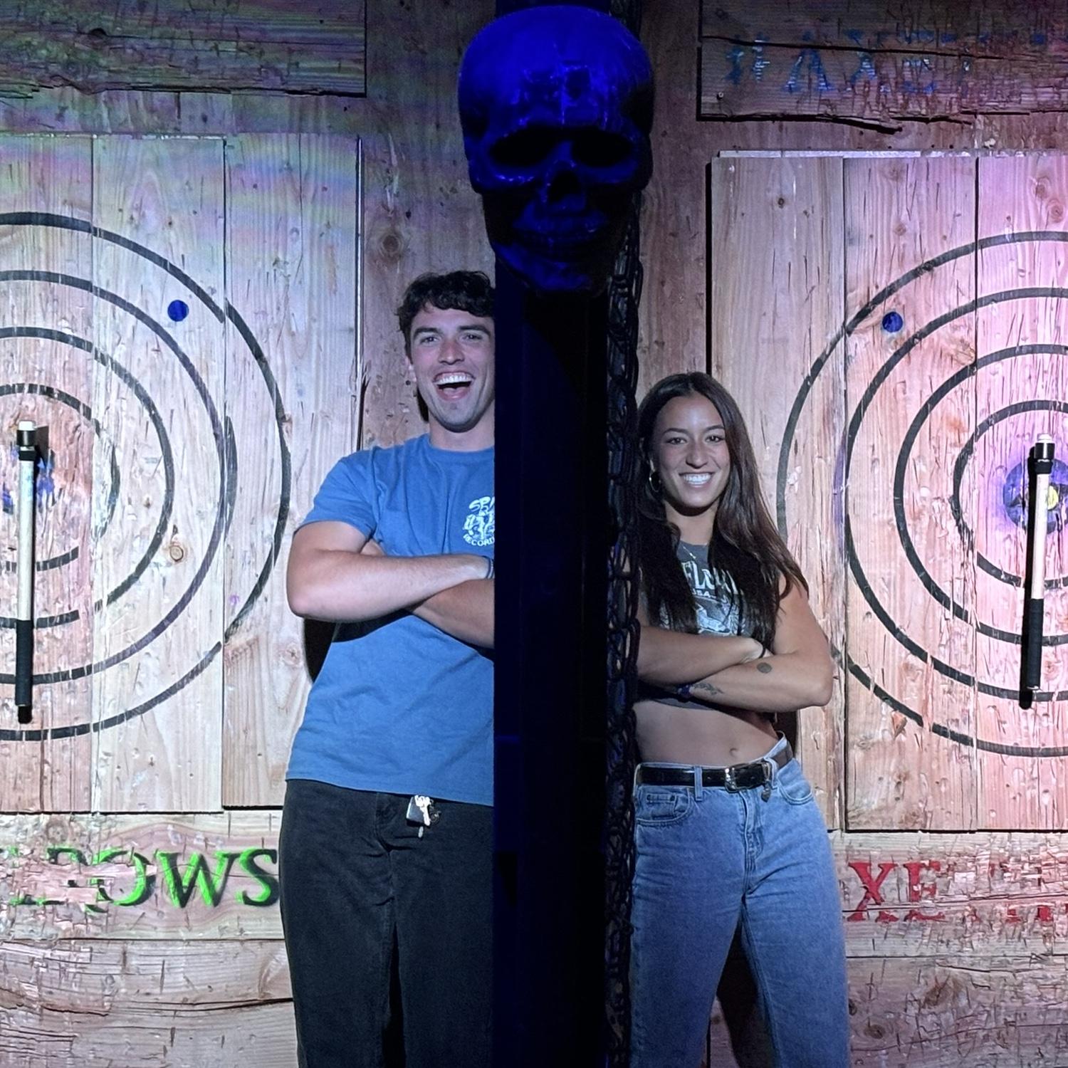 We went axe throwing the day I came back from a summer up at Hume