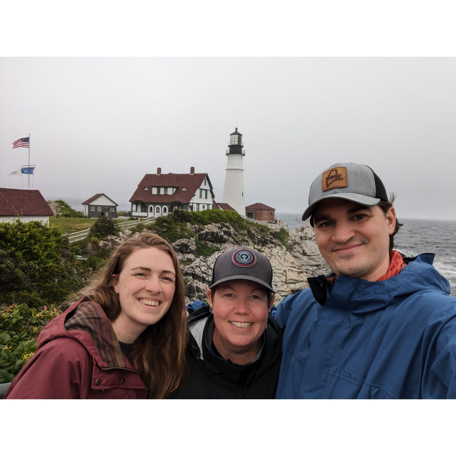 Showing our friend Julie Portland Head Light on her first trip to Maine.