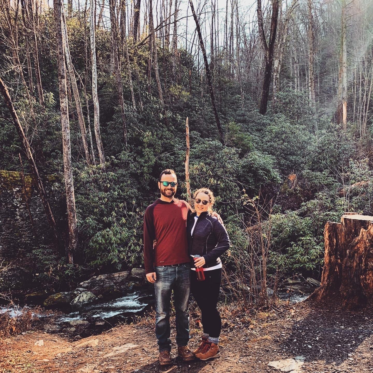 Hiking in North Carolina.