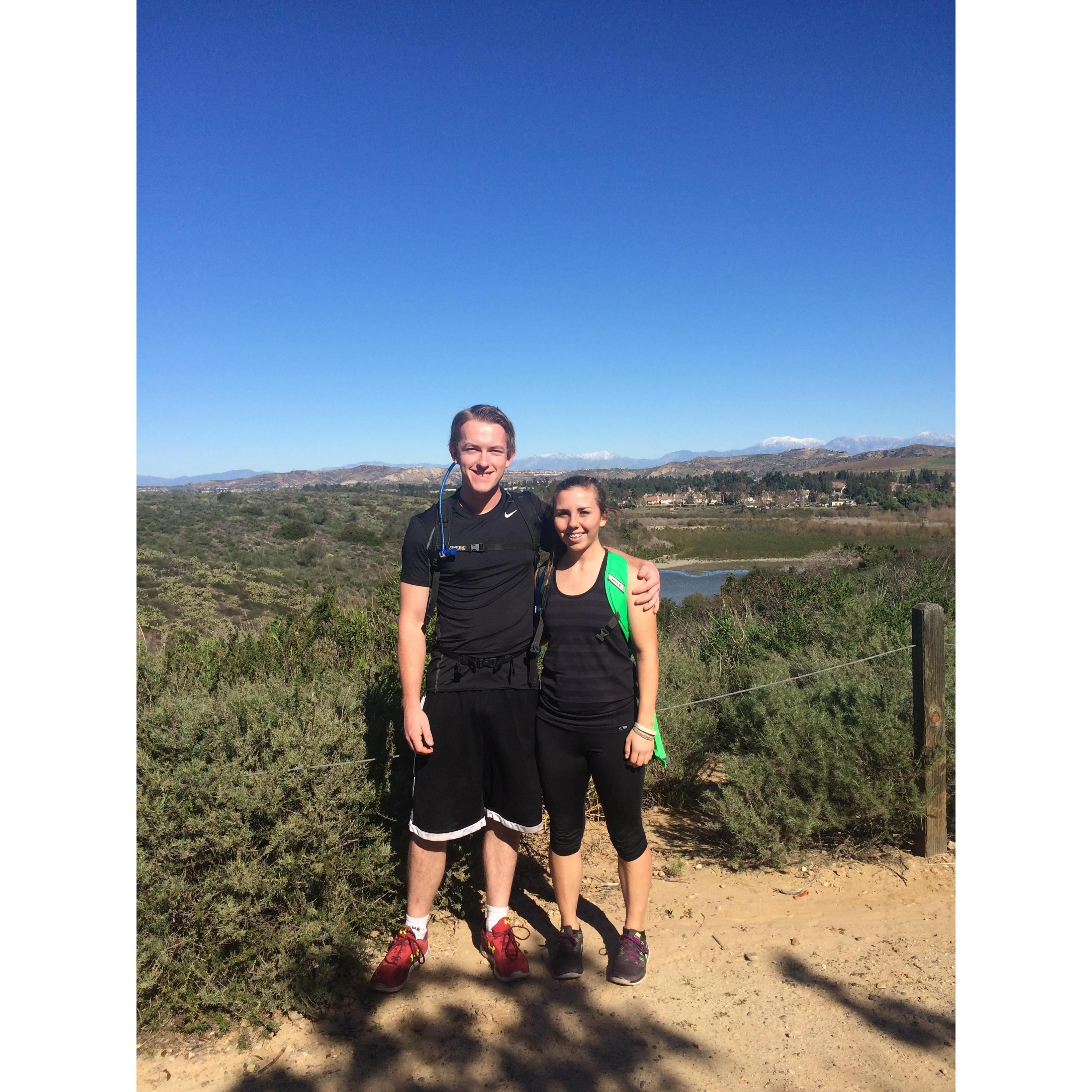 Our first hike together at Peter's Canyon- February 5, 2016