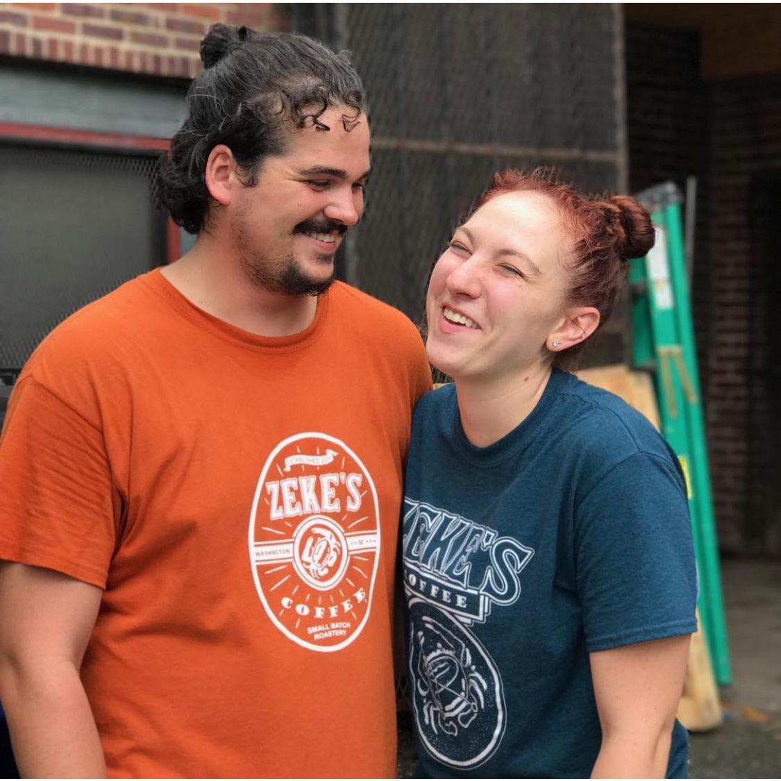 Our first photo together at Zeke’s Coffee, where we met in 2017