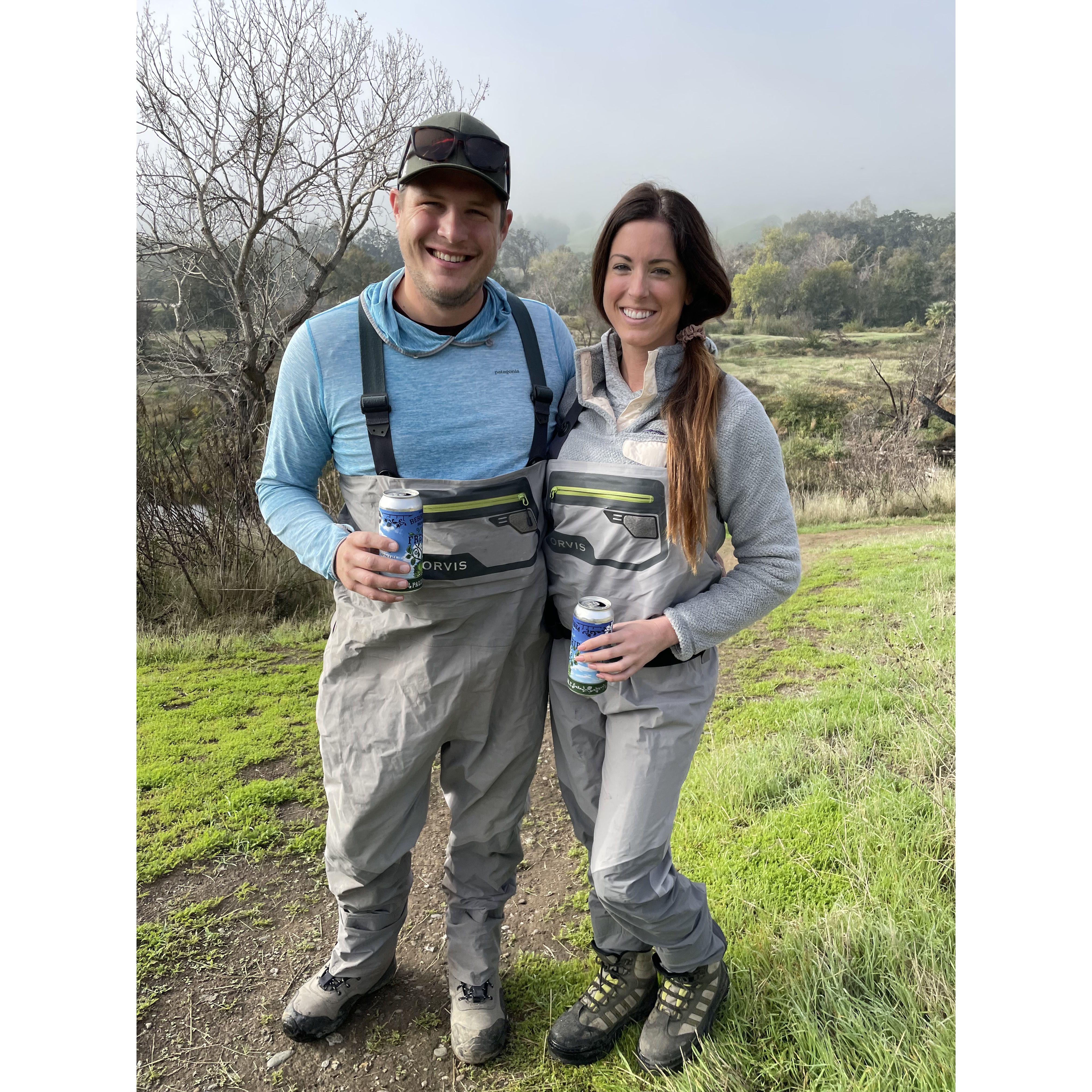 Jenn's 1st fly fishing experience. Outfits: 10/10, Number of fish Jenn caught 0/10