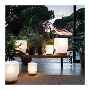 SINNERLIG				Table lamp, frosted glass, cork