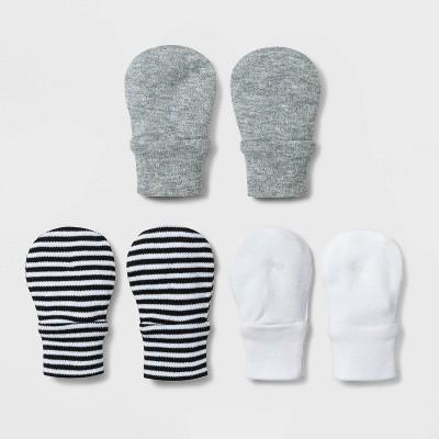 Baby 3pk Basic Mittens - Cloud Island™ White
