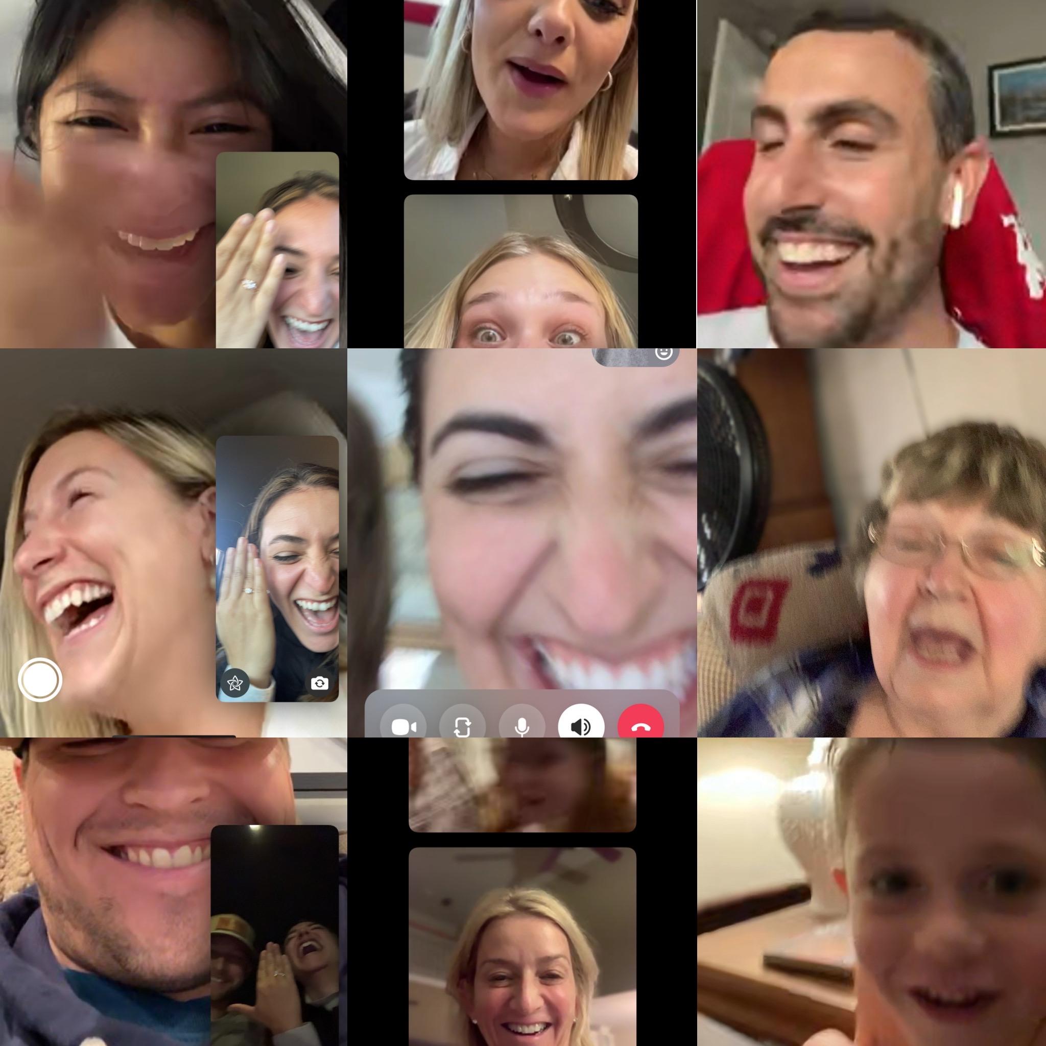 Our family's reactions to our engagement