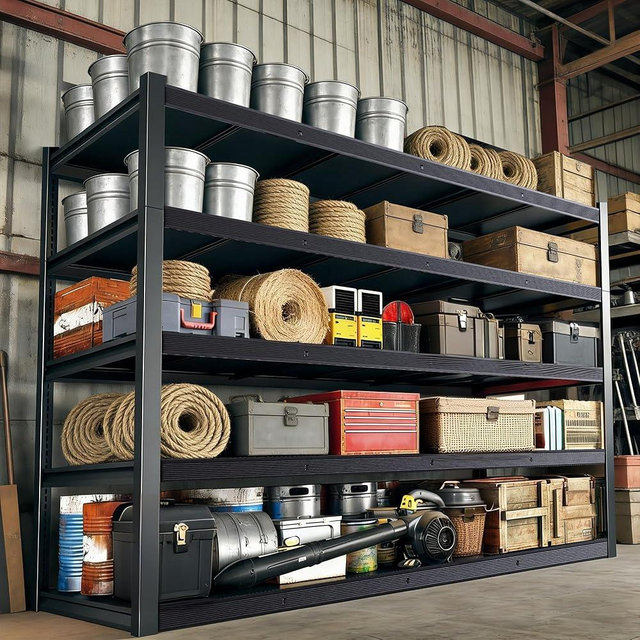 ZEUKMXOO 84" H Garage Shelving,Storage Shelves 3050LBS Heavy Duty Storage Shelves,Adjustable Metal Shelving,for Garage,Warehouse,Basement,Pantry 84" H x 55" W x 24" D
