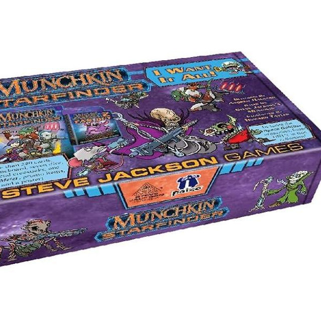 Steve Jackson Games Munchkin Starfinder I Want It All! Board Game Set | Board Game for Adults, Kids & Family | Fantasy Adventure Roleplaying Game | Ages 10+ | 3-6 Players | Average Play Time 120 Min