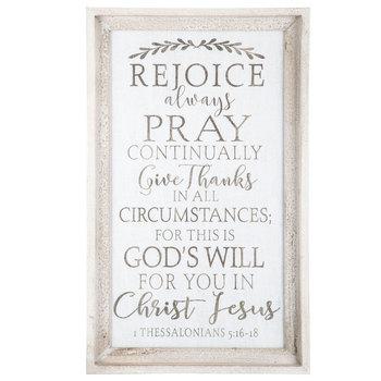1 Thessalonians 5:16-18 Wood Wall Decor