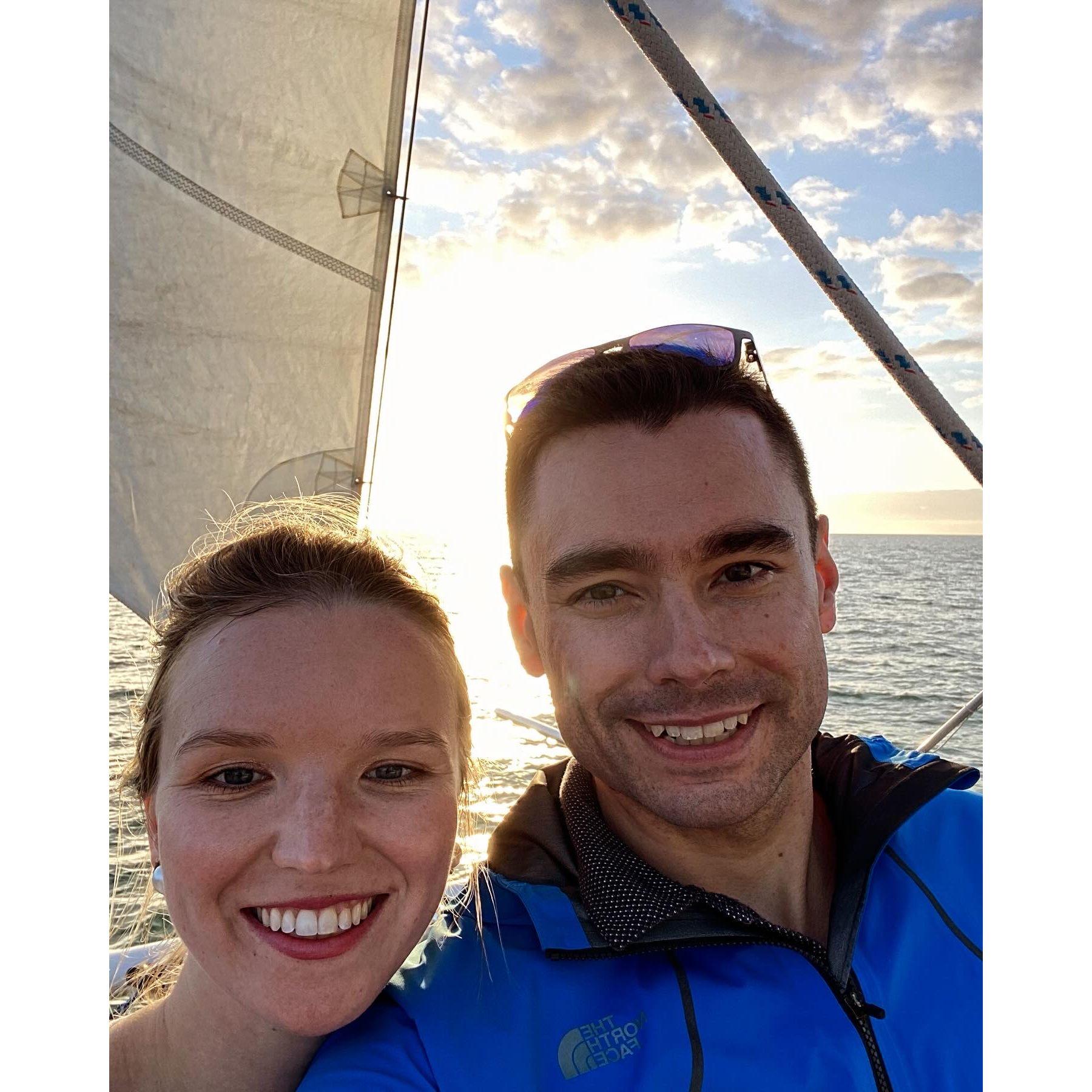 A special evening on a sunset cruise together
