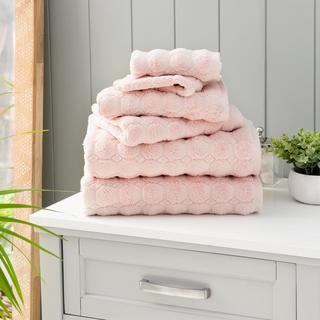 Textured Geometric Cotton 6-Piece Bath Towel Set