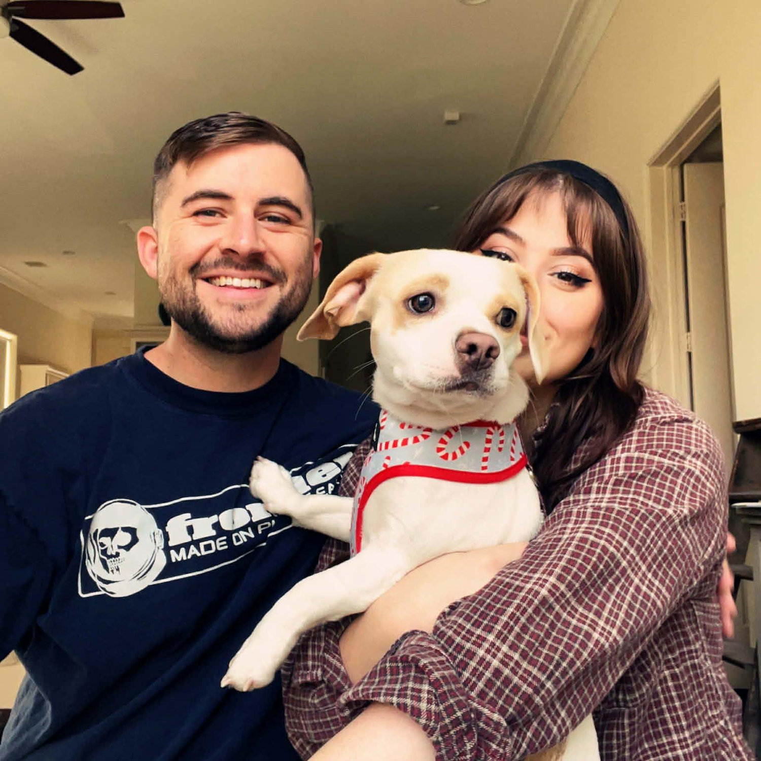 Family photo with our dog Apollo