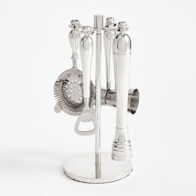 Atherton 4-Piece Bar Tool Set - Silver