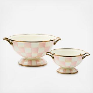 Rosy Check Stainless Steel Almost Everything Bowl