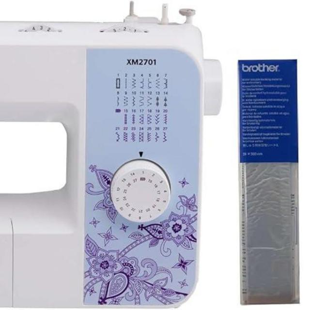 Brother XM2701 27-Stitch Sewing Machine and SASEW6 6-Piece Premium Sewing Thread Pack, SA520 Water Soluble Stabilizer