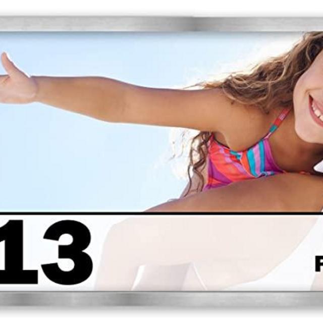 39x13 Frame Stainless Steel Silver Picture Frame - Modern Photo Frame Includes UV Acrylic Shatter Guard Front, Acid Free Foam Backing Board, Hanging Hardware Wood Wall Frames for Family Photos