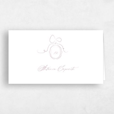Dusty Rose, Pink Wedding Place Card - Lucille