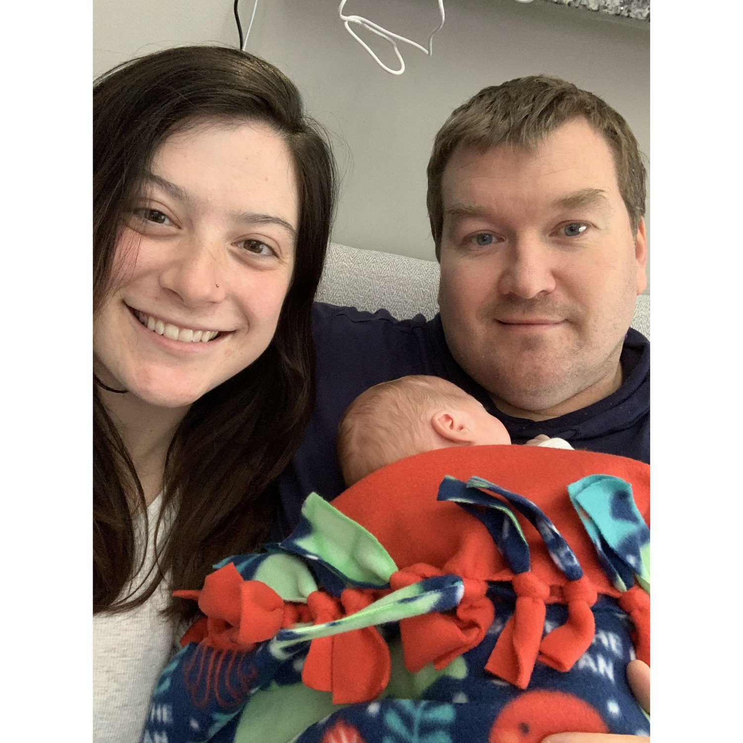 After 34 days in the NICU, we were finally home as a family of 3!