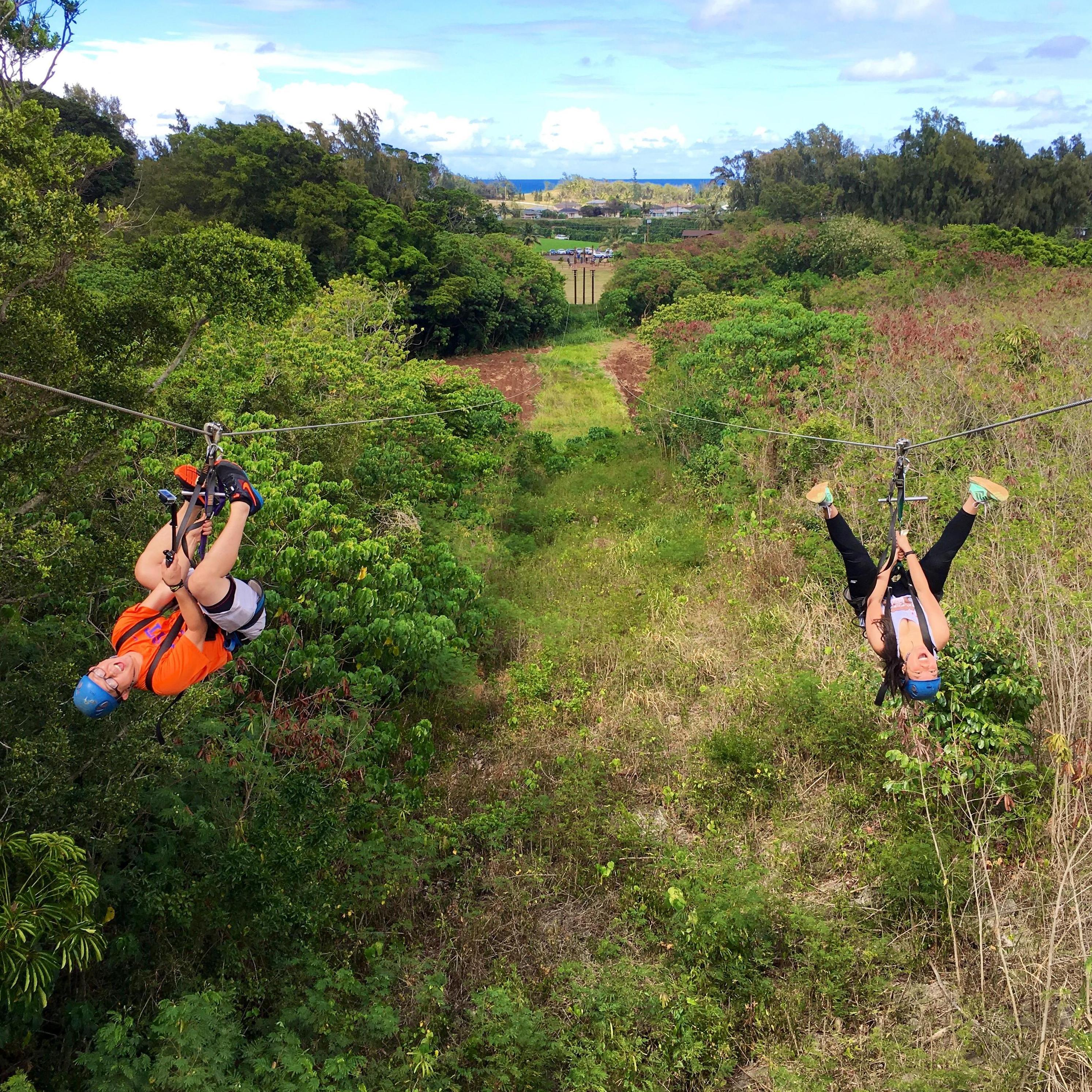 Zip-Lining on the North Shore