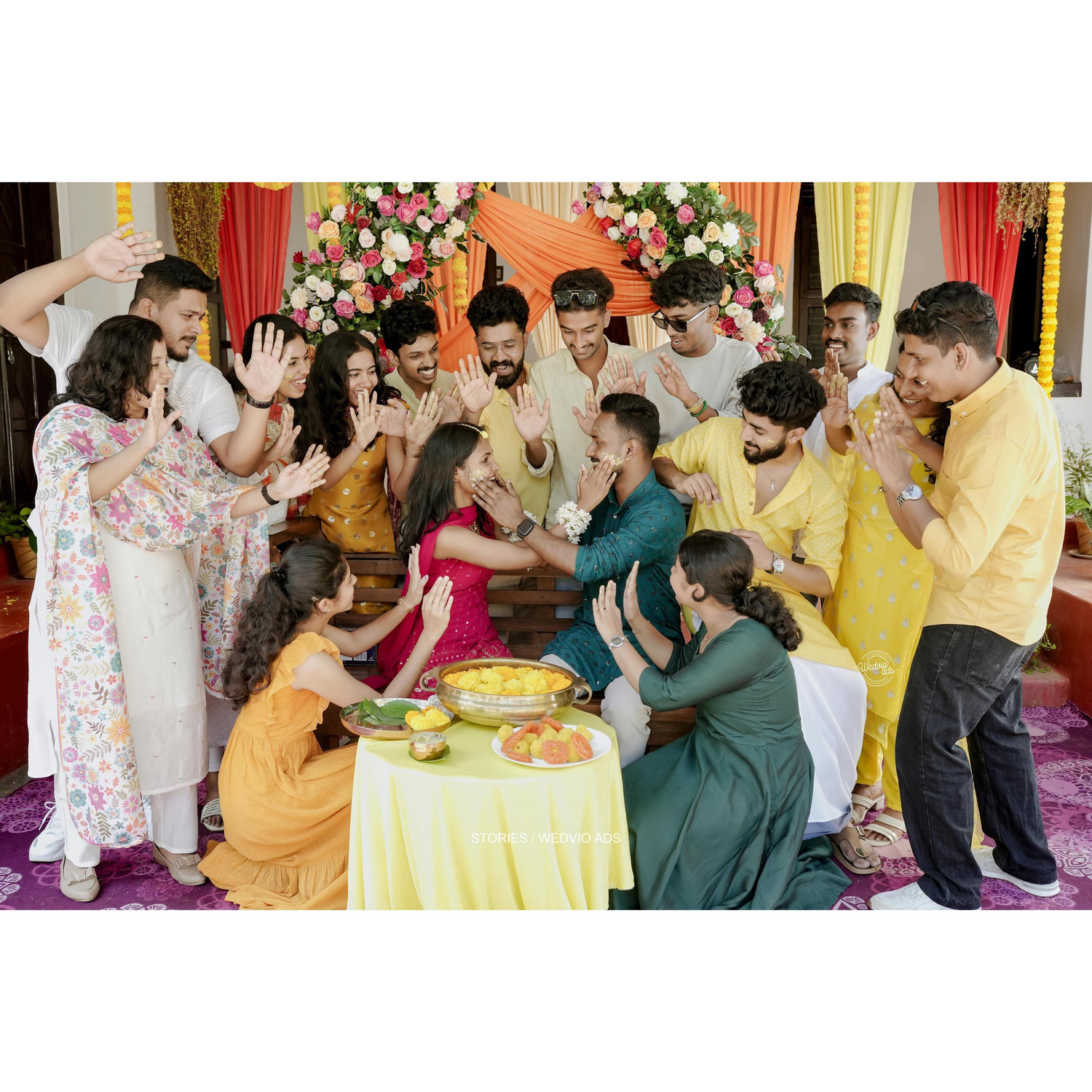 Drenched in love, laughter, and a little bit of turmeric magic! #HaldiDiaries”