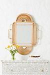 Sculpted Rattan Mirror