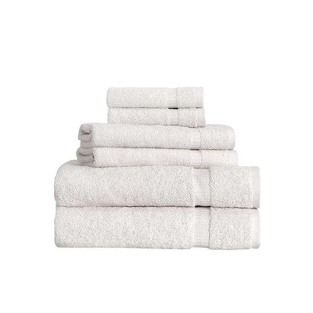 SALBAKOS 6 Piece Bath Towel Set - Turkish Luxury Hotel & Spa Collection - Oeko-TEX Organic - Eco-Friendly Turkish Cotton (Ivory)