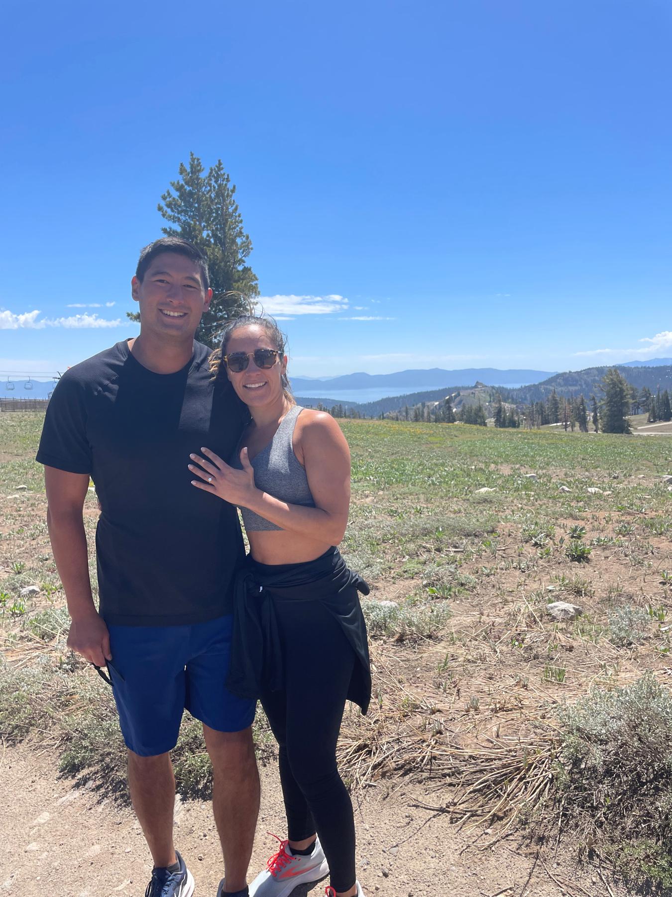 Top of Squaw, right after he popped the question!